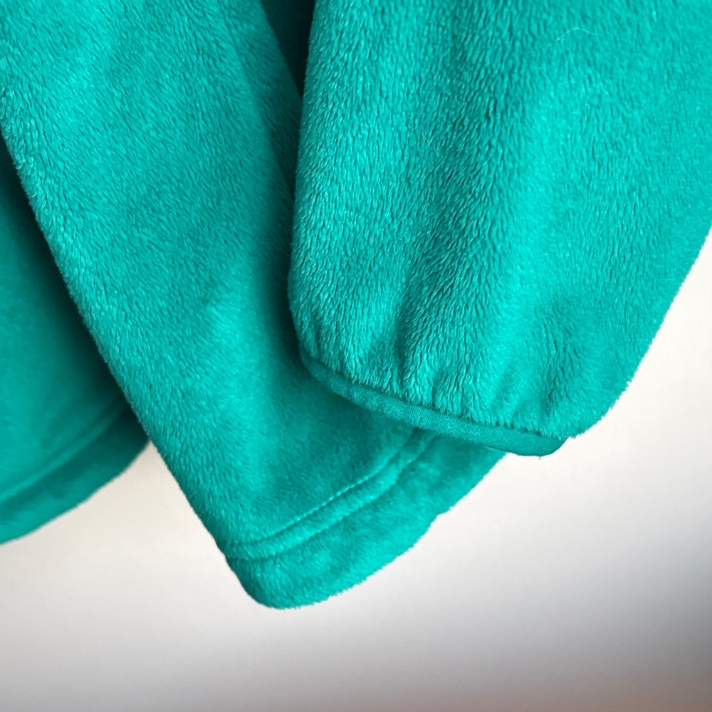 Columbia Teal Hooded Fleece Teddy Jacket Zip up Hoodie sz M for Spring Warmth! - Picture 5 of 11